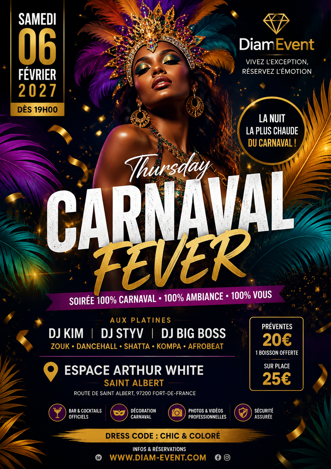 Affiche de Thuesday Carnaval Fever